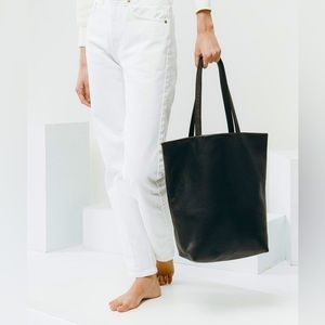 Baggu lined leather tote